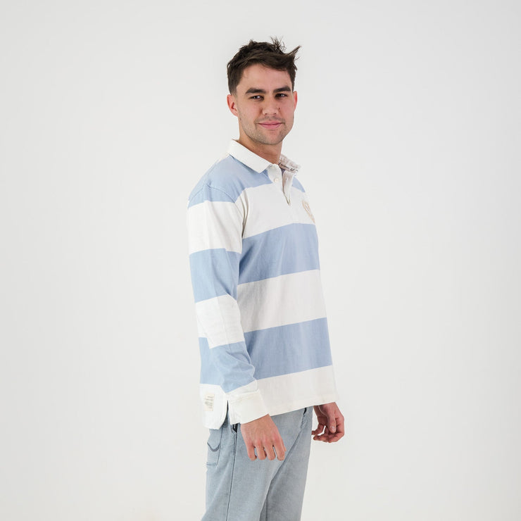 Old School 12X12 YD LS Rugby Jersey-Cloud Dancer