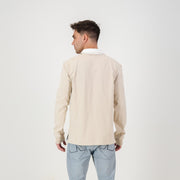 Old School Heraldic LS Rugby Jersey-Ivory