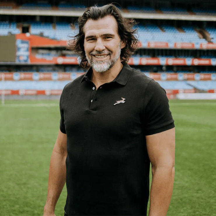 Springboks Nat Badge SS Polo-Black